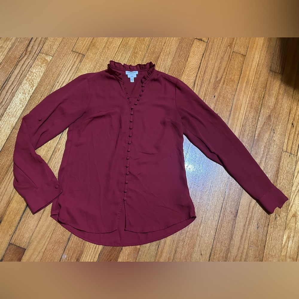 Express portfolio Slim Fit Fox Blood Red Coquette Elegant Size Small